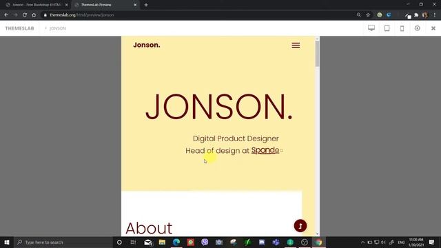 Jonson : Free Bootstrap 4 HTML5 Multipurpose Bootstrap HTML Template смотреть онлайн