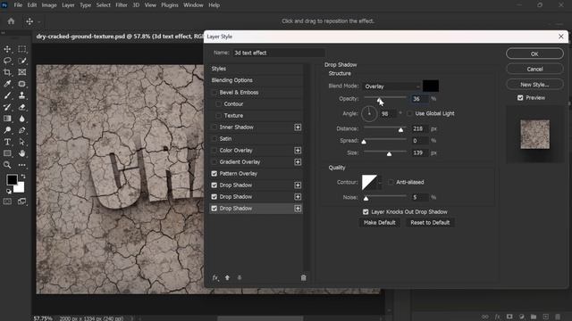 Crack 3D Text Effect - Easy Photoshop Tutorial смотреть онлайн