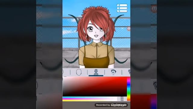 Аниме создание персонажа/ девочка с красными волосами ??