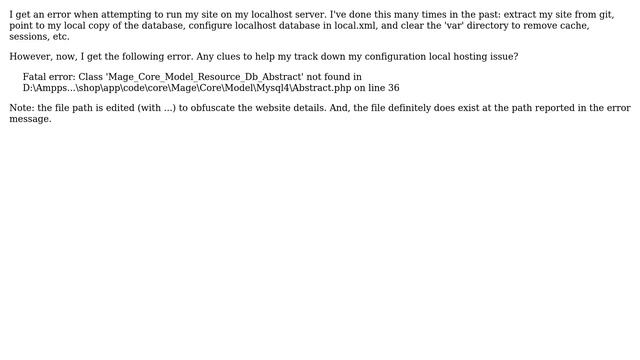 'Mage_Core_Model_Resource_Db_Abstract' not found in shopappcodecoreMageCoreModelMysql4Abstract.php смотреть онлайн