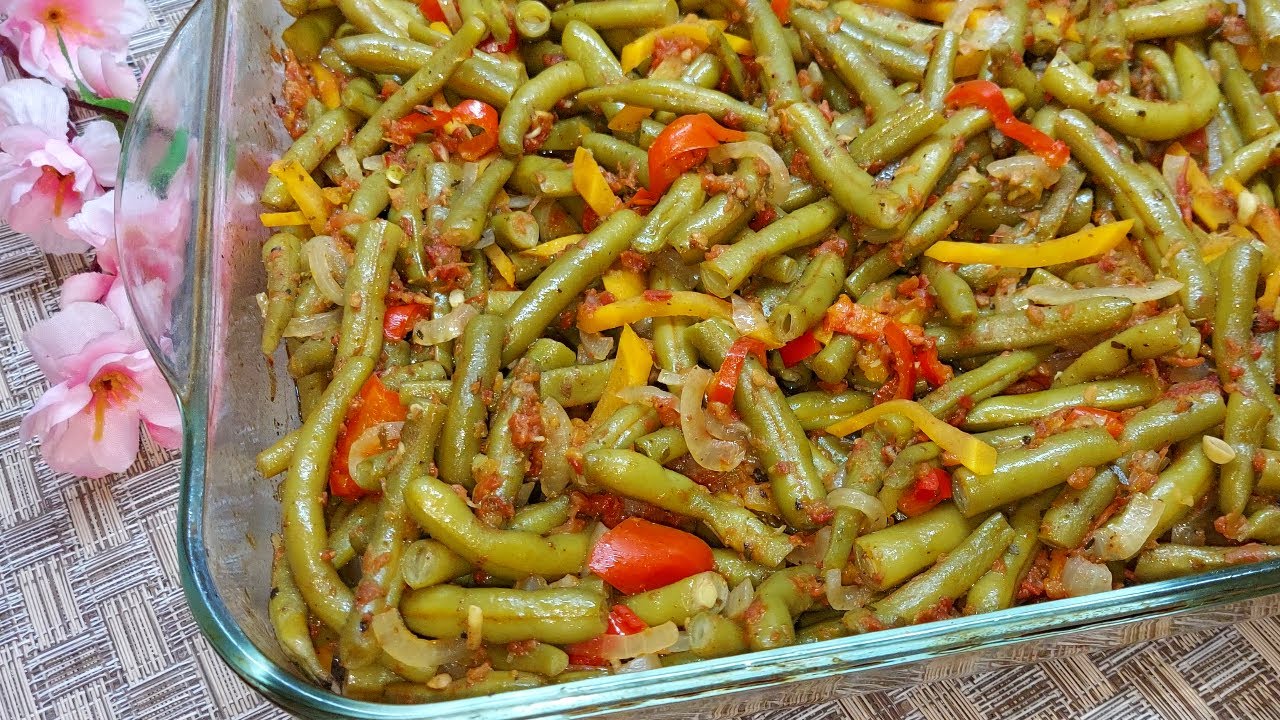 Проще не бывает! Вкусный ужин из зеленой фасоли запеченной в собственном соку. Овощи в духовке смотреть онлайн