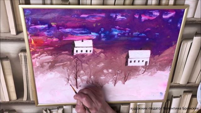 Как просто нарисовать акрилом |Тигр | Для начинающих #акриловаяживопись #пейзаж #флюидарт #просто смотреть онлайн