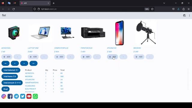 Flet Python Dart CRUD Charts Plots Gallery web & desktop [3] смотреть онлайн