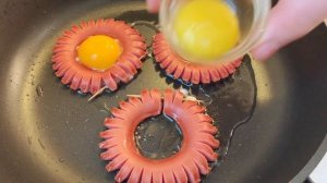 Яичница в сосиске - такой завтрак нравится не только детям