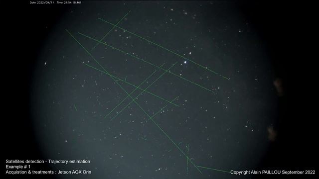 Satellite detection & tracking : Trajectory & direction estimation - Nvidia Jetson AGX Orin at work смотреть онлайн