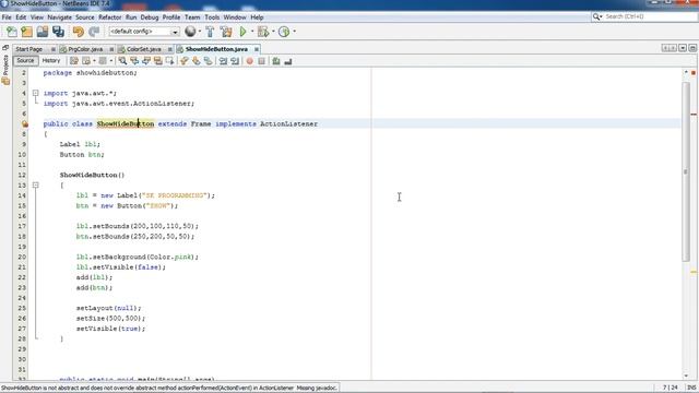How do I remove a label in Java? | How to show or hide control dynamically in java | Hindi смотреть онлайн