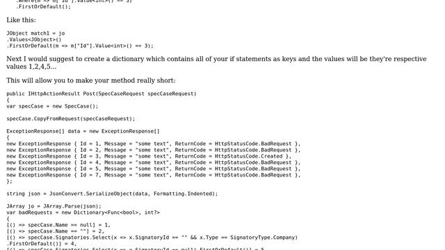 Post method exceptions with "if else" statments optimization and json object improvemnt смотреть онлайн