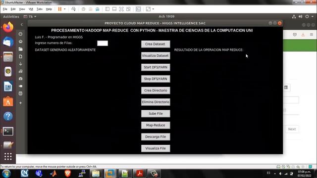 Hadoop Map-Reduce with Python cluster computers:Graphical User Interface: Luis F. UNI-HIGGS смотреть онлайн