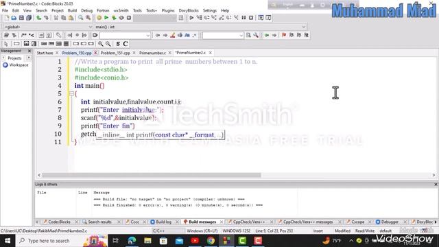 Write a program to print all prime numbers between 1 to n || C Programming || Muhammad Miad смотреть онлайн