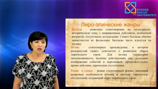 Baxronova Komila Yadgorovna.Жанровые формы в современной русской литературе смотреть онлайн