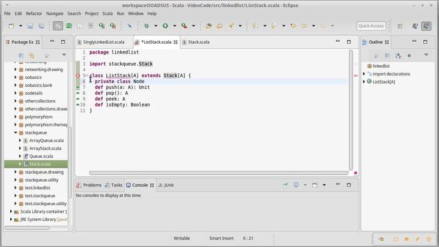 Linked List Based Stack (using Scala) смотреть онлайн