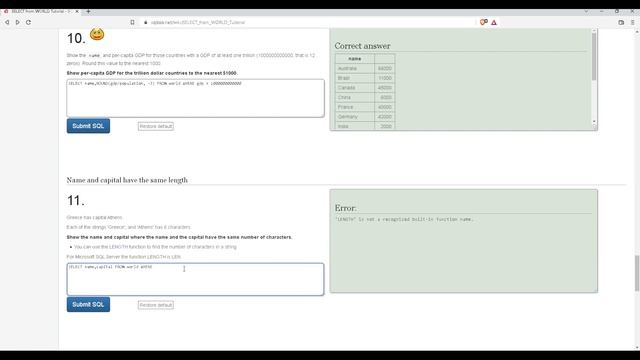 งาน SQLZOO : SELECT from world ข้อที่ยากที่สุด смотреть онлайн