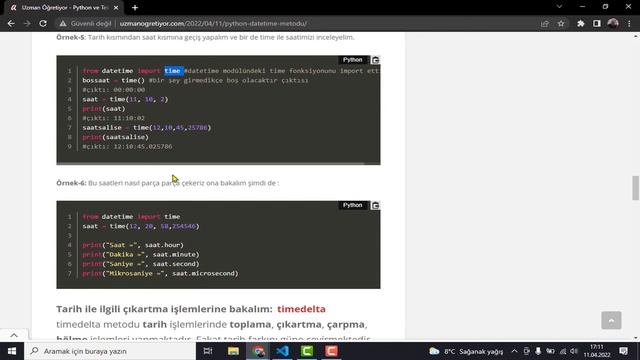 Python Dersleri #45 datetime metodu Detaylı Anlatım смотреть онлайн