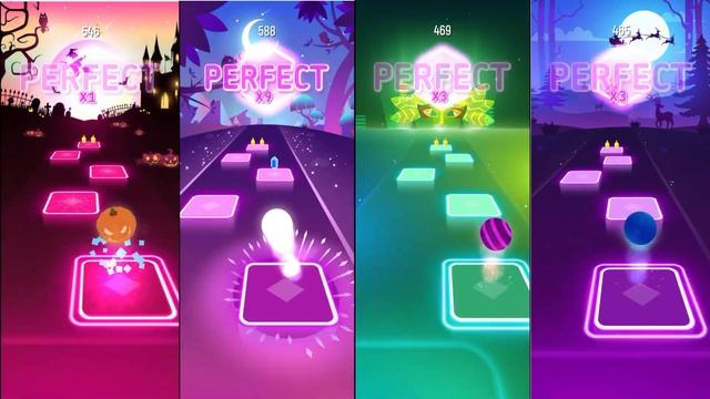 Unity || Tiles Hop - Play With 4 Different Themes And Different Balls || EDM rush ! смотреть онлайн