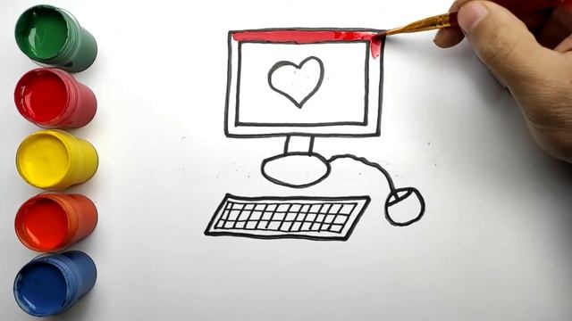 Bolalar Uchun Kompyuter rasm chizish / Drawing Computer with kids song/Рисование Компьютер для дете смотреть онлайн