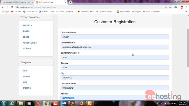 45 Inserting Customer Data Into Database 6 Multivendor ECommerce Website Using PHP MySQLi смотреть онлайн