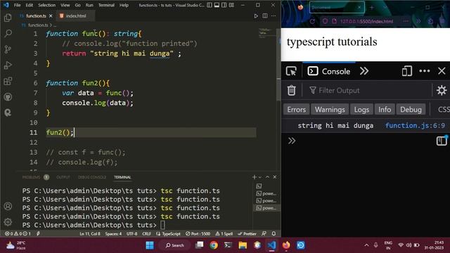Function in TypeScript | Full Explained with Examples смотреть онлайн