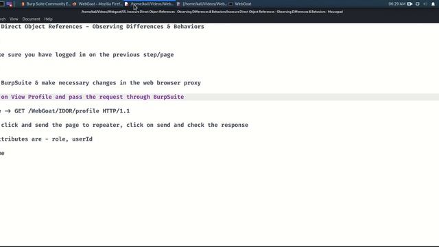 WebGoat 8 - Insecure Direct Object References Observing Differences & Behaviors смотреть онлайн