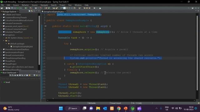 Semaphore synchronization tool // Basic mulithreading // Easy Learning Channel смотреть онлайн