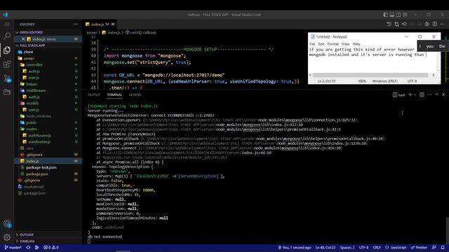 MongooseServerSelectionError_ connect ECONNREFUSED _1_27017 Solved this error(1) смотреть онлайн