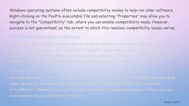 Running FoxPro 2.6 DOS on Windows 7 64-bit смотреть онлайн