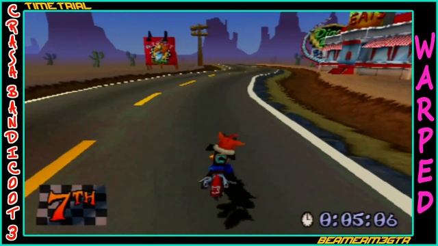 Crash Bandicoot Warped - Time Trial - Hog Ride (My Best Time) смотреть онлайн