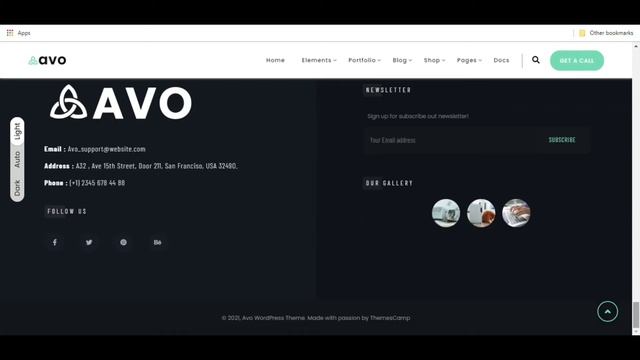 Avo - Creative Portfolio & Agency WordPress Theme смотреть онлайн