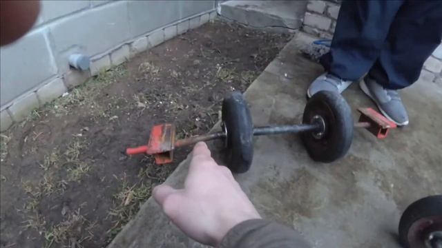 Как ненадо штукатурить))), колёса для оффроуда на мотоблок. смотреть онлайн