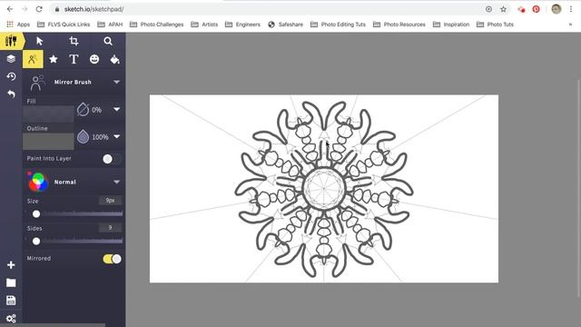 Radial Balance SketchPad 5.1 Free Online Art Creation Tool смотреть онлайн
