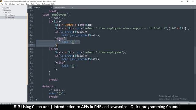 #13 Using clean URLs | Introduction to APIs in PHP & Javascript | Quick programming tutorial смотреть онлайн