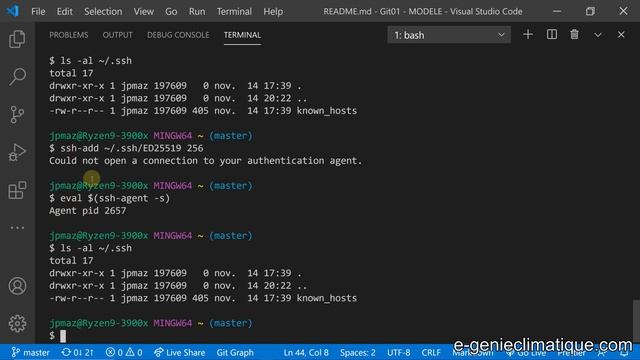 Git18-Se connecter à Github par le biais d'une clé SSH-plus besoin du windows credential manager смотреть онлайн