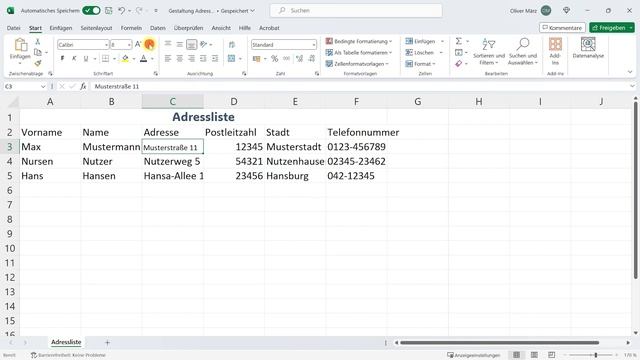 Einfache Adressliste in Excel erstellen und formatieren (Schritt für Schritt Anleitung) смотреть онлайн