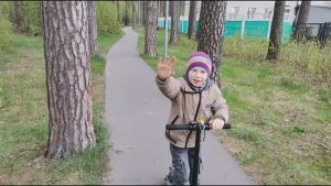 Лесная дорожка. На электросамокате от первого лица!