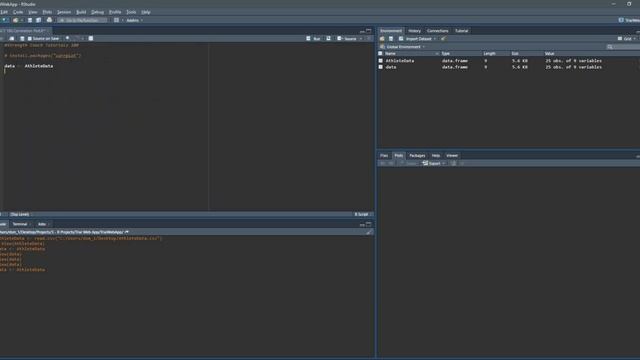 RStudio Correlation Matrix