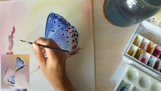 Картина акварелью на холсте "Встреча". Speed painting смотреть онлайн