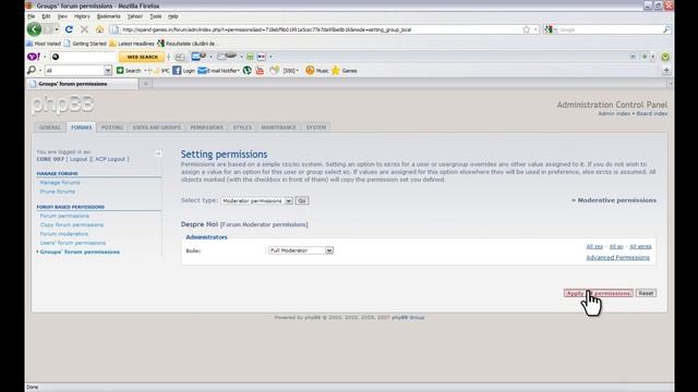 Cum sa faci permisiunile unui grup/membru in PHPBB смотреть онлайн