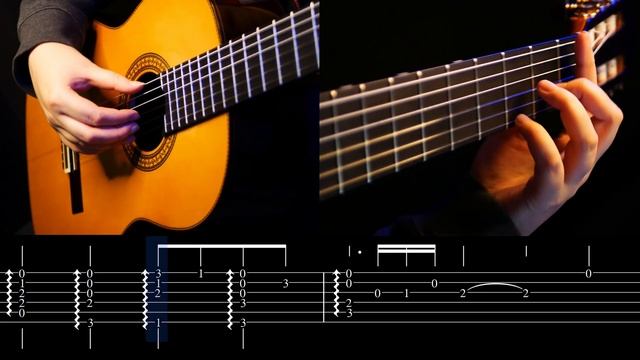 Lone Sojourner - Fingerstyle Guitar Tutorial - TABS on Screen - Genshin Impact смотреть онлайн
