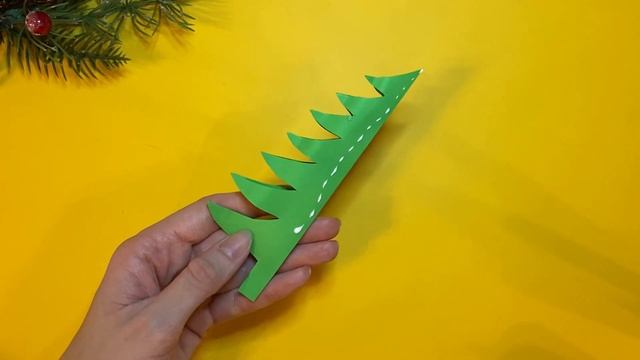 Объёмная ёлочка из бумаги к Новому году. Новогодняя поделка. How To Make Paper Christmas Tree #diy