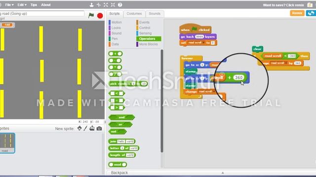 Scrolling road (Down to Up scroll) смотреть онлайн