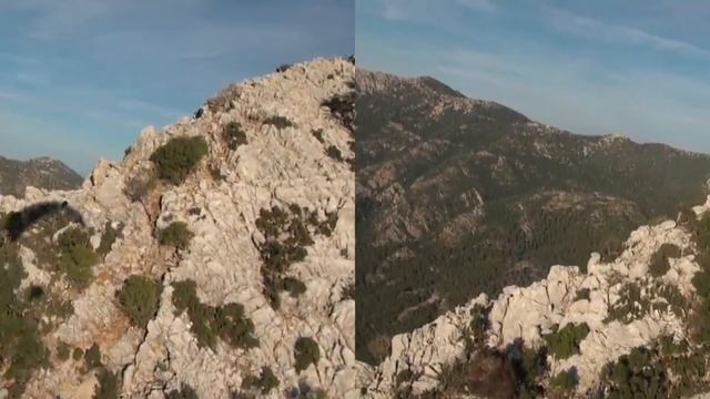 Paragliders on Babadag mountain.3D STEREO VIDEO. смотреть онлайн