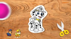 Весёлая РАСКРАСКА. Рисуем Щенячий Патруль и Учим Цвета с персонажами Мультика