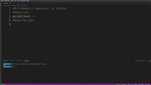 Arithmetic operator in python смотреть онлайн