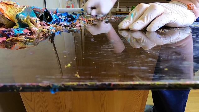 Снимаем старую краску с палитры. смотреть онлайн