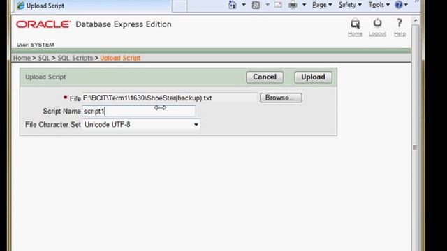 How to create a script in Oracle Express 10g смотреть онлайн