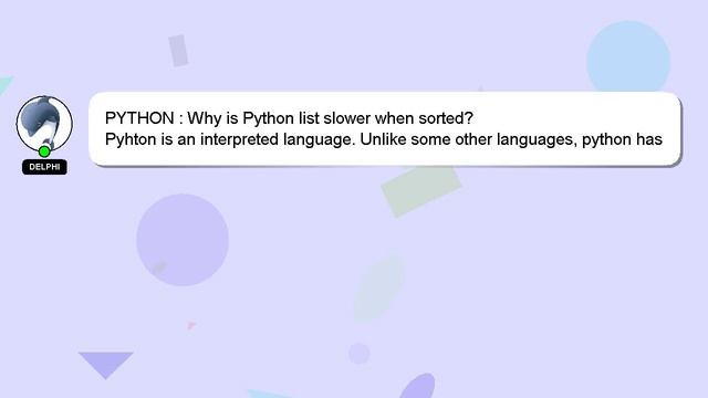 PYTHON : Why is Python list slower when sorted? смотреть онлайн