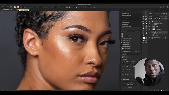 How to blend skin with the Mixer brush | Photoshop | Retouching Tutorial 2022 смотреть онлайн