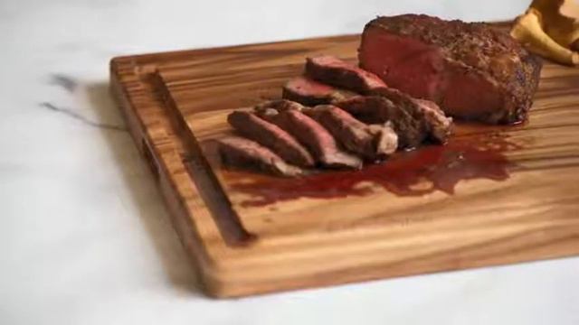 Villa Acacia Extra Large 24"" Meat Carving Board with Groove, Reversible Wood Cutting Board Reviews смотреть онлайн