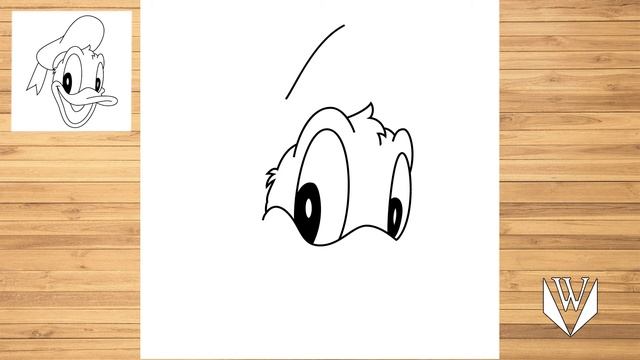 Как нарисовать Дональд Дак шаг за шагом, Easy Draw | Скачать бесплатно раскраски смотреть онлайн