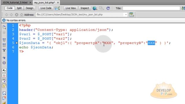 json tutorial for beginners learn how to program part 4 POST Ajax PHP JavaScript смотреть онлайн