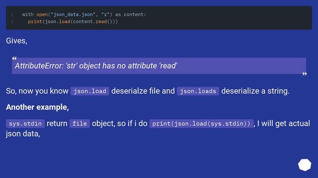 What is the difference between json.load() and json.loads() functions смотреть онлайн